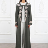 Green Leaf Hand Embroided Abaya