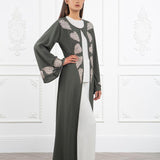 Green Leaf Hand Embroided Abaya