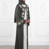 Green Leaf Hand Embroided Abaya