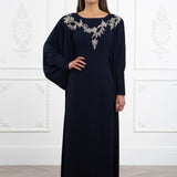 Navy Blue Embellished Gown