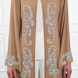 Beige Abaya Hand Embroidery