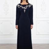 Navy Blue Embellished Gown