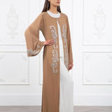 Beige Abaya Hand Embroidery