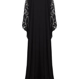 Silver Embellished Black Gown