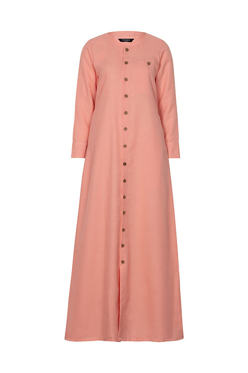 Maxi Pink Shirt Dress
