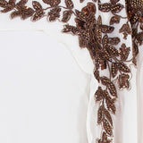 Bronze Embellished White Gown