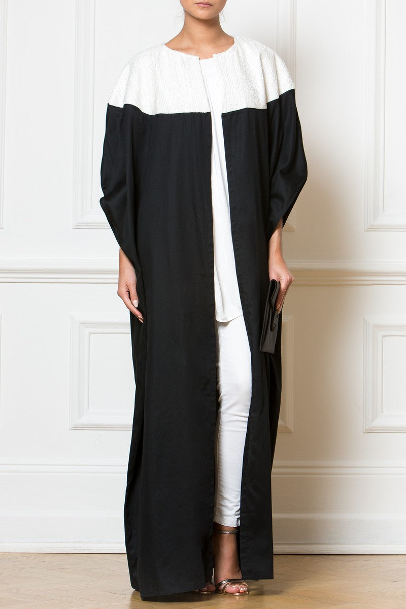 Maxi Black-White Kimono