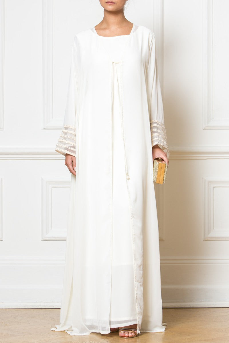 Maxi White Kimono-Dress
