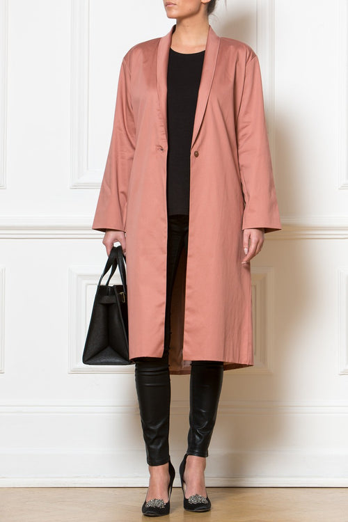Salmon Crepe Blazer