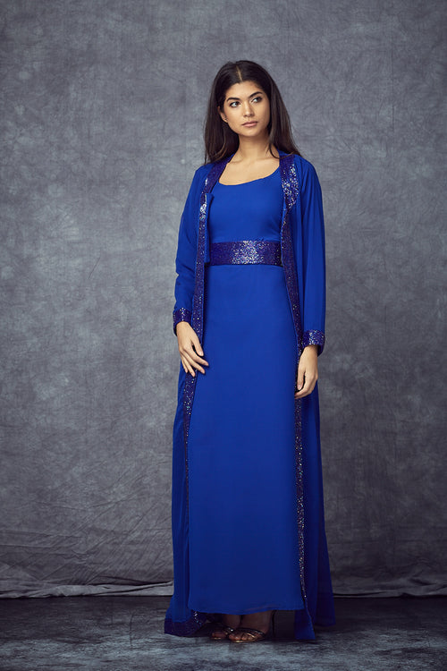 Royal Blue Embellished Gown