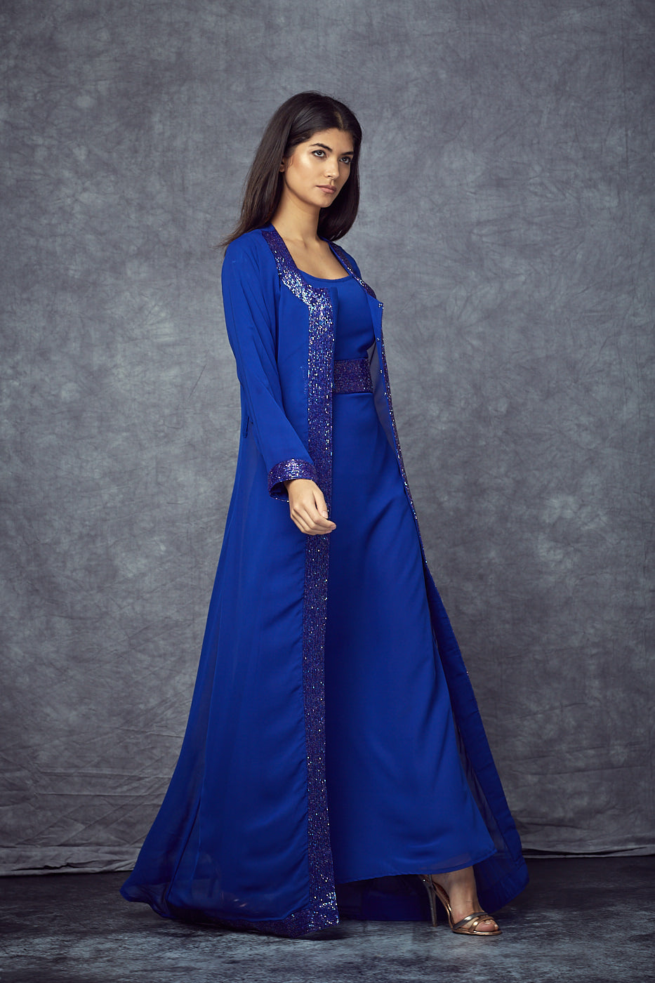 Royal Blue Embellished Gown