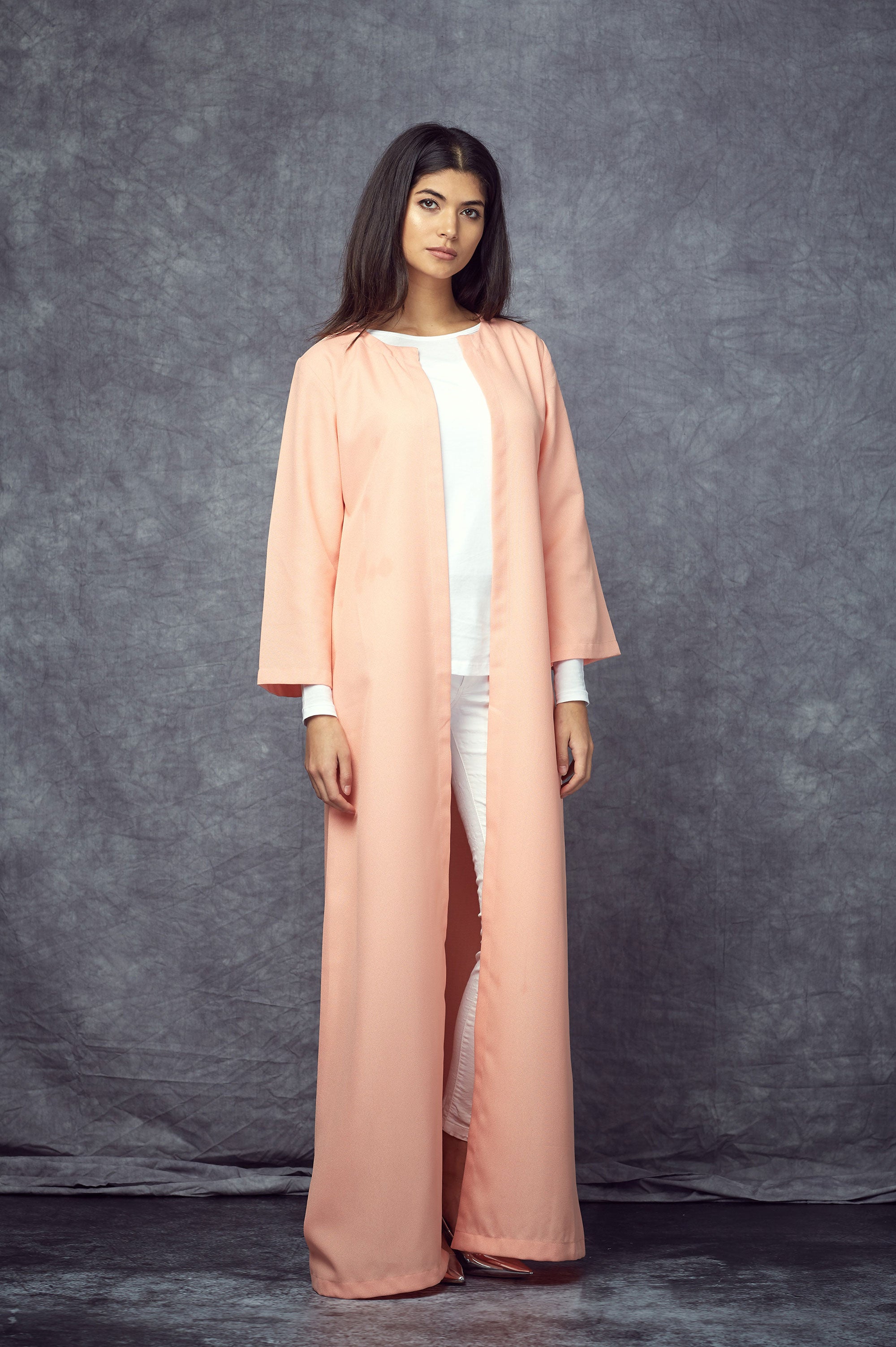 Blush-Pink Open Front Kimono