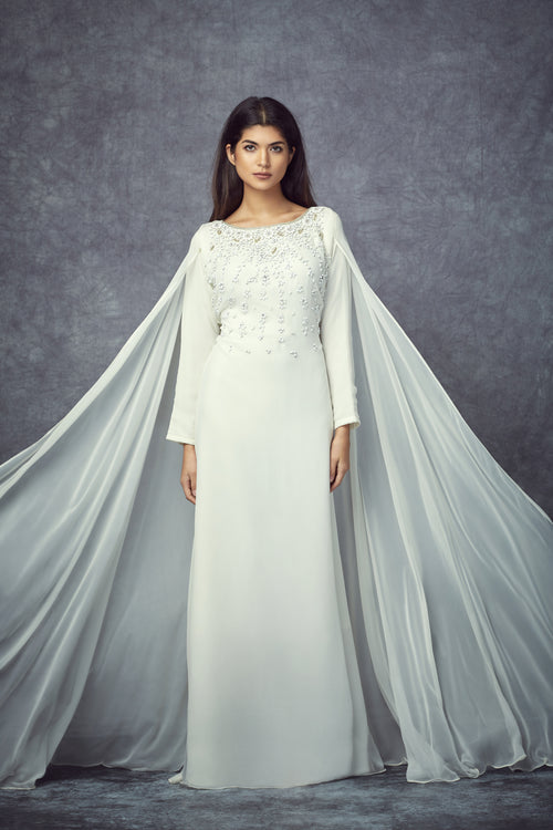 White Cape Gown 