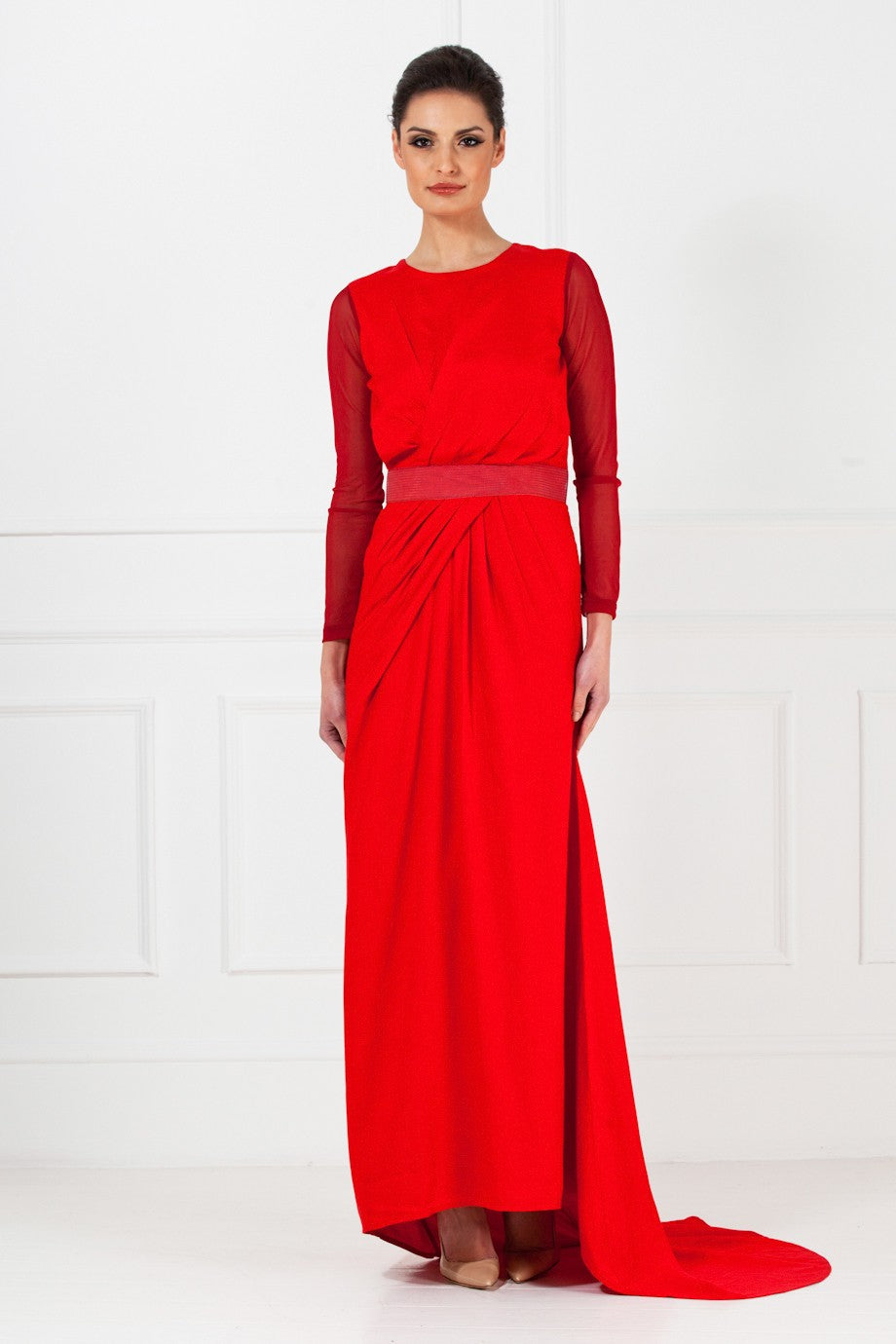 Deep Red Maxi Dress